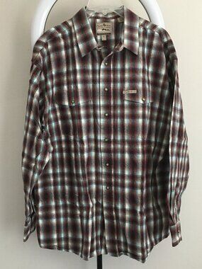 POWDER RIVERS Outfitters by Panhandle Slim Multicolor Plaid Snap Button Shirt